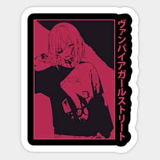 Street Vampire Anime Girl Sticker